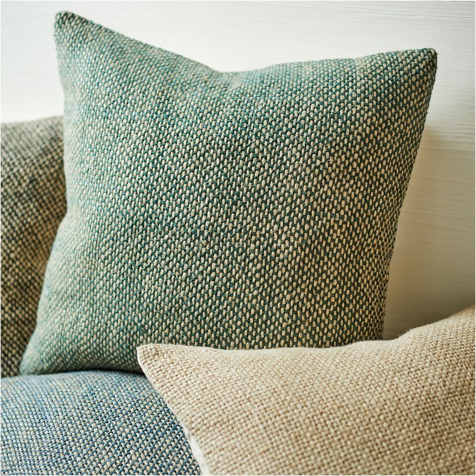Two Tone Chunky Linen Cushion Cover West Elm Australia